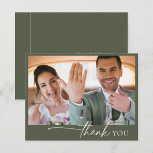 Mariage tout simple Chic Merci Moss Green ID1046