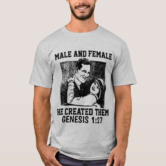 MARIAGE TRADITIONNEL BIBLIQUE T-SHIRTS CHRÉTIENS (Devant)