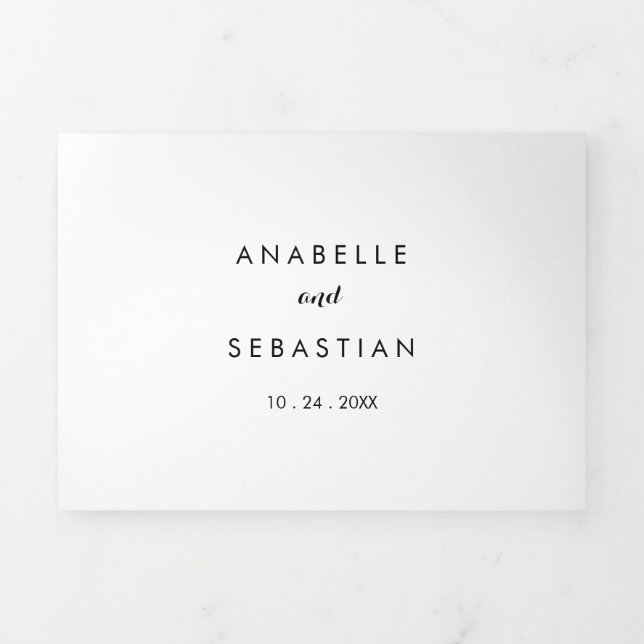 Mariage triple minimaliste noir et blanc (Page de couverture)