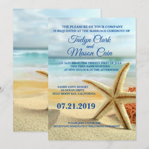 Mariage tropical Faire-part de mariage de la scène