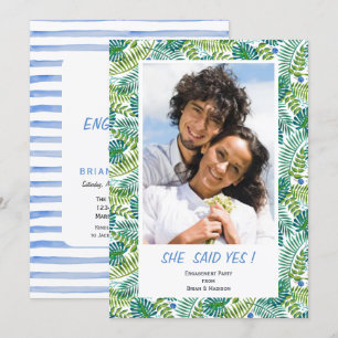 Mariage tropical   Partie d'engagement   CARTE PHO