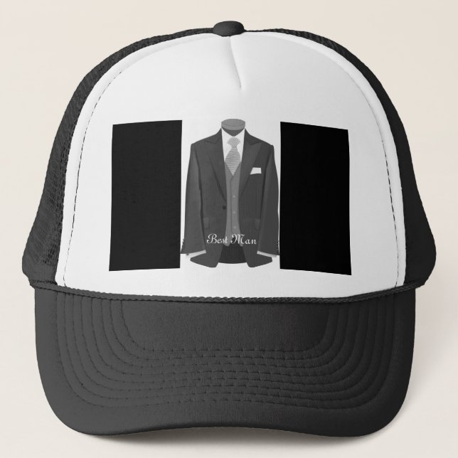 Mariage Tuxedo Meilleur Casquette Casquette (Devant)
