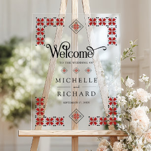 Mariage Ukrainien Rouge Noir de Bienvenue