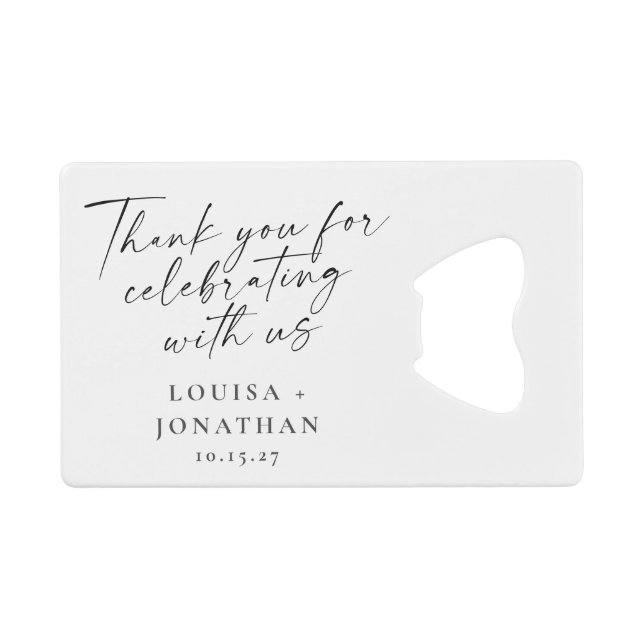 Mariage unique élégant Favoriser Merci personnalis (Devant (Horizontal))