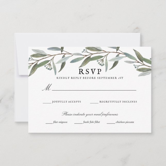 Mariage verdoyant RSVP (Devant)