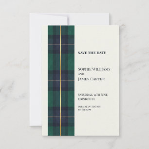 Mariage Vert Tartan Save The Date