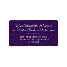 Mariage victorien violet gothique Étiquette de adr