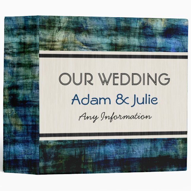 Mariage vintage. Classeur d'art bois 10 (Devant/Côté)