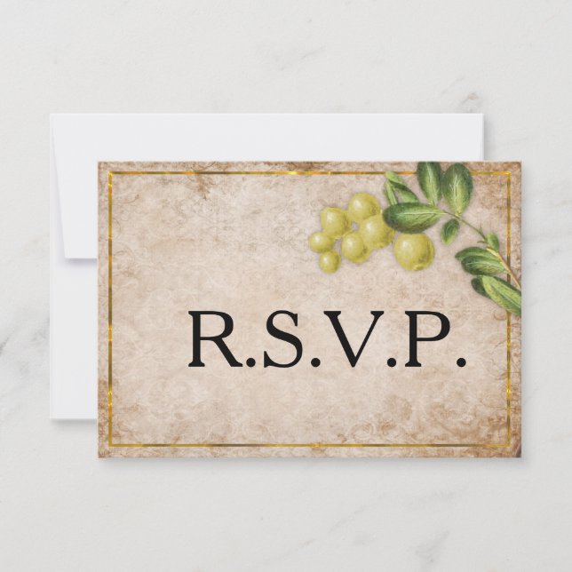 Mariage vintage de baies jaunes RSVP (Devant)