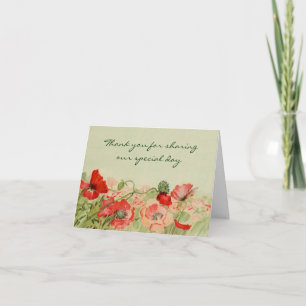 Mariage vintage Fleur de Pavot Rouge Merci floral