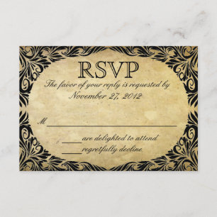 Mariage vintage noir et crème RSVP