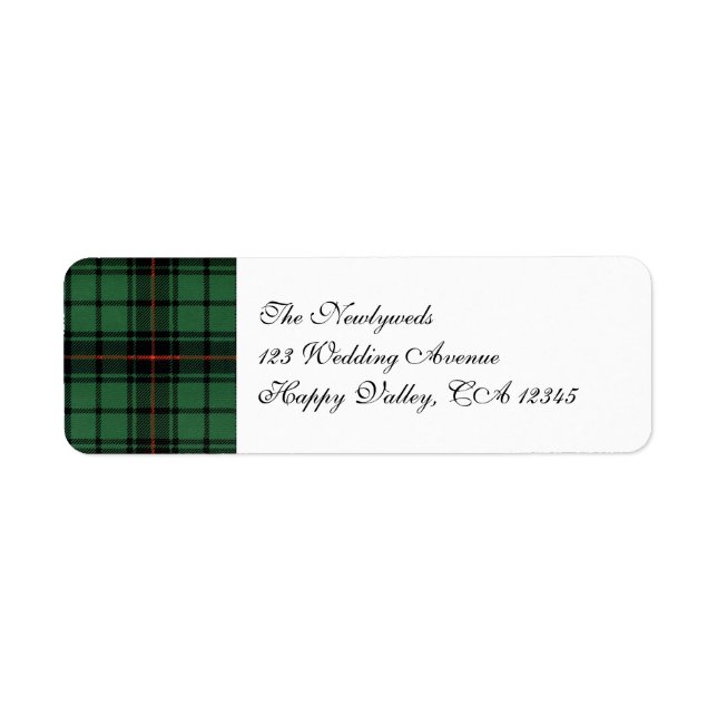 Mariage vintage, Tartan Davidson Motif moderne (Devant)