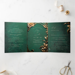 Mariage vintage Tri-Fold inspiré du théâtre