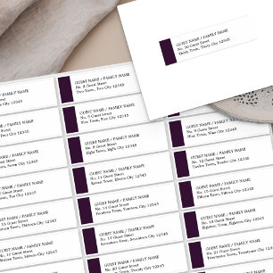 Mariage violet 30 Étiquettes de adresse invités