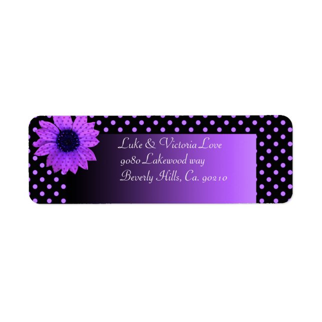 Mariage violet Polka Dot (Devant)