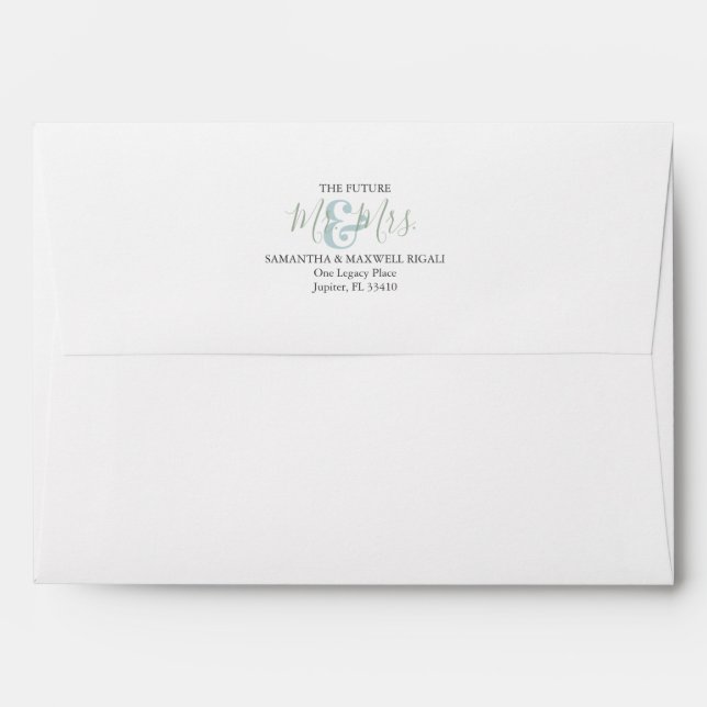 Mariages Feuille tropicaux Enveloppes d'adresse de (Dos (Haut rabat))