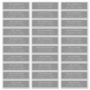Mariages individuels gris blanc étiquettes de adre