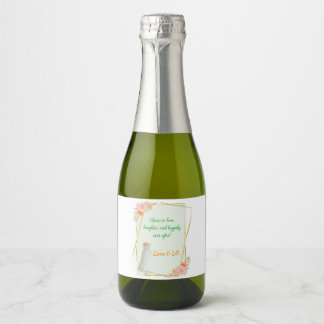 MariageVin et Étiquette de bouteille de vin mousse