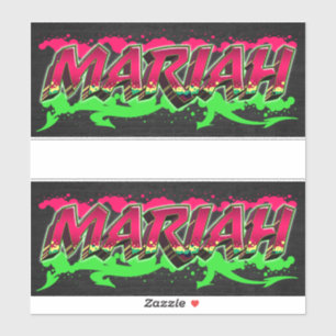 Mariah First Name Graffiti Sticker