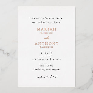 Mariah Minimal Elegant Wedding