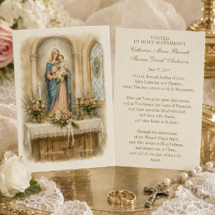 Marian Altar Wedding Prayer Card
