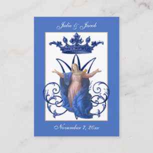 Marian Catholic Wedding Favour Holy Card