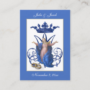 Marian Catholic Wedding Favour Holy Card