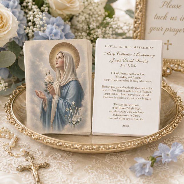Marian Catholic Wedding Prayer Card (Creator Uploaded)