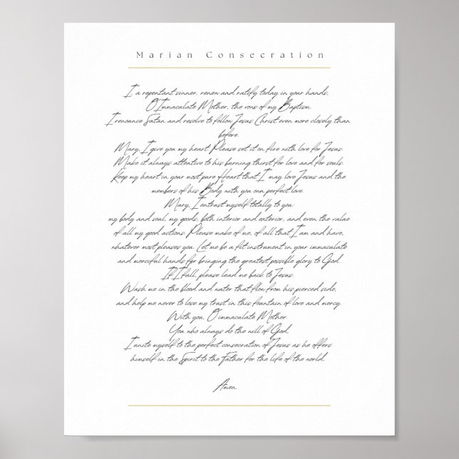 Marian Consecration Poster (Front)