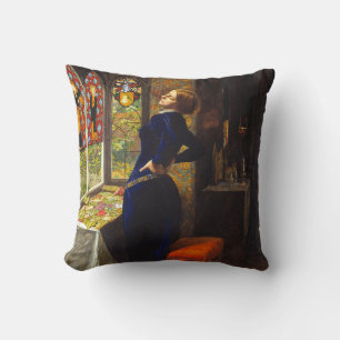 Mariana, c. 1851 by Sir John Everett Millais Throw Pillow