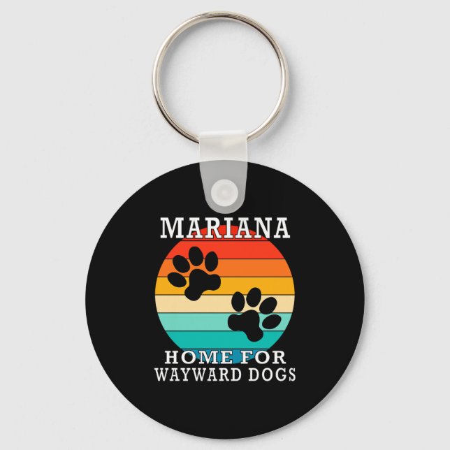 Mariana Home For Wayward Dogs Family Name Premium  Keychain (Front)