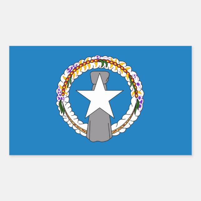 Mariana Islands Flag Sticker (Front)