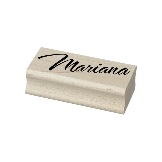 Mariana name cursive decorative script font rubber stamp (Stamp)