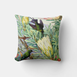 Marianne North - Honeyflowers and Honeysuckers, Throw Pillow