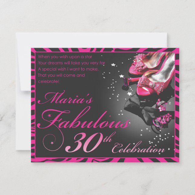 Maria's Fabulous 30th Invitation (Front)