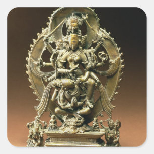 Marichi, the ray of Dawn, Pala period, Eastern Ind Square Sticker