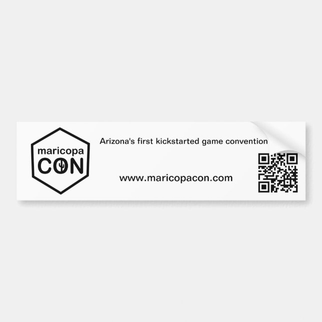 MaricopaCon bumper sticker (Front)