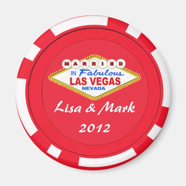 Marié À Las Vegas Magnet (Devant)