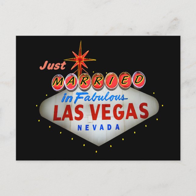 Marié à Vegas Cartes de Mariage (Devant)
