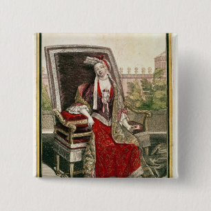 Marie-Anne Mancini  Duchess of Bouillon 2 Inch Square Button