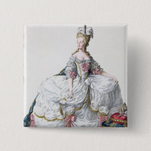 Marie Antoinette (1752-93) from 'Receuil des Estam 2 Inch Square Button