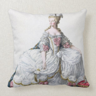 Marie Antoinette (1752-93) from 'Receuil des Estam Throw Pillow