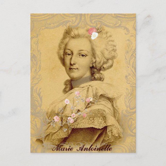 Marie Antoinette Altered Art Illustration Postcard (Front)