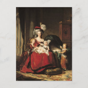 Marie-Antoinette  and her Children, 1787 Postcard