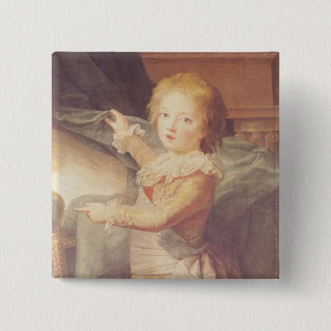 Marie-Antoinette and her Children 2 Inch Square Button (Front)