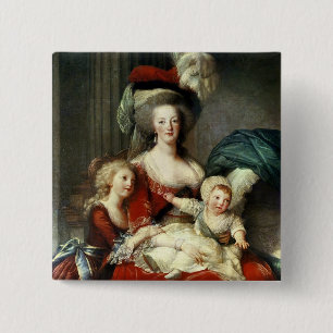 Marie-Antoinette and her Four Children, 1787 2 Inch Square Button