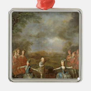 Marie Antoinette and her sisters Metal Ornament