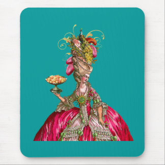 Marie Antoinette and Peacock Mouse Pad