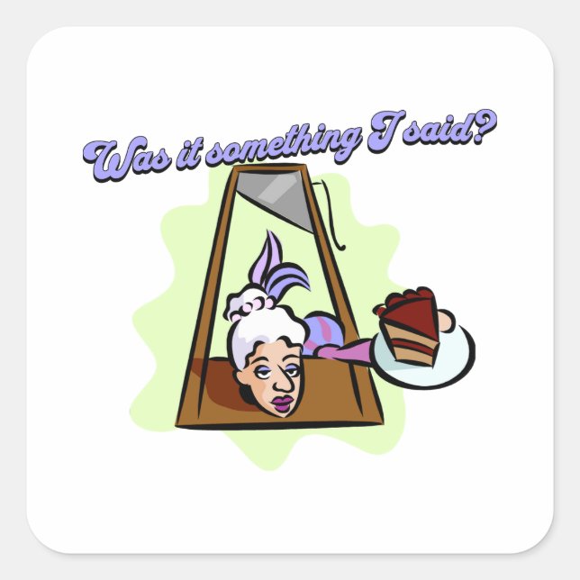 Marie Antoinette at the Guillotine Square Sticker (Front)