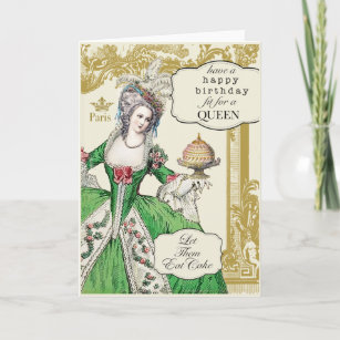 Marie Antoinette Birthday Cards Zazzle Ca
